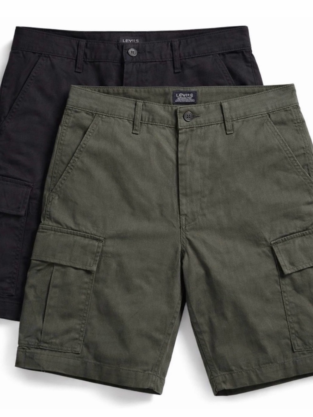 Levi's Men's Cargo Shorts - Olive & Black